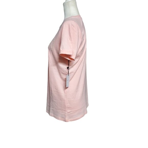 Risen Luke 24:6 Pink T-Shirt Women's Small 100% Cotton - Picture 3 of 10